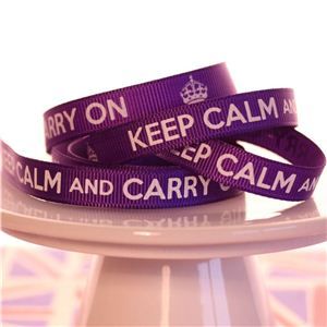 Keep Calm Ribbons - Regal Purple